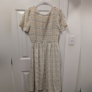 Floral Cream Dress